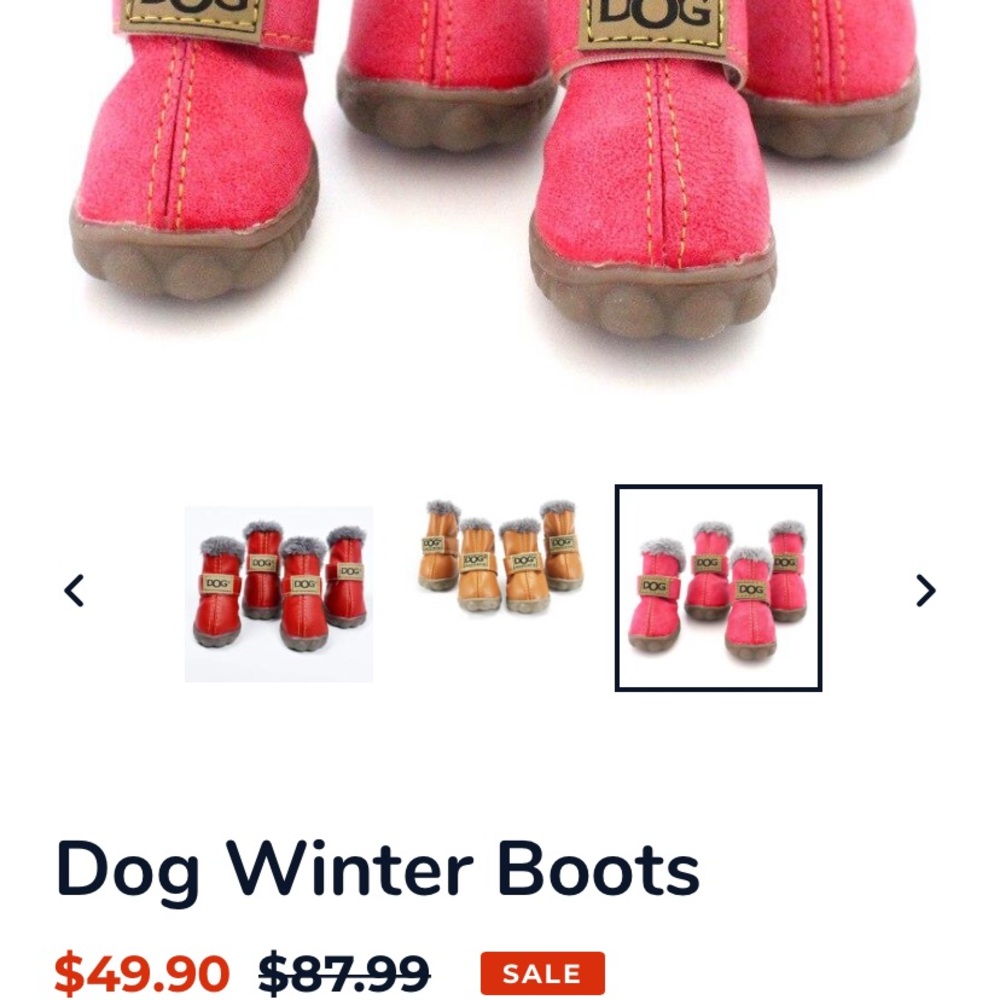 Hot pink and gray dog boots size small